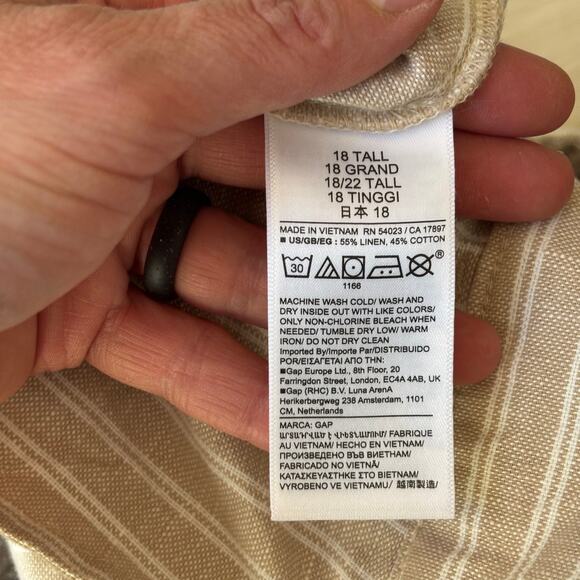 Gap Wide Leg Pleated Pants 18T Linen Trouser Chino Academia Quiet Lagom NEW $98 - Picture 12 of 14